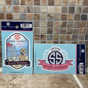 Simply Southern Dog Beach Weekend and Royal Crown Decal Set of 2 Stickers